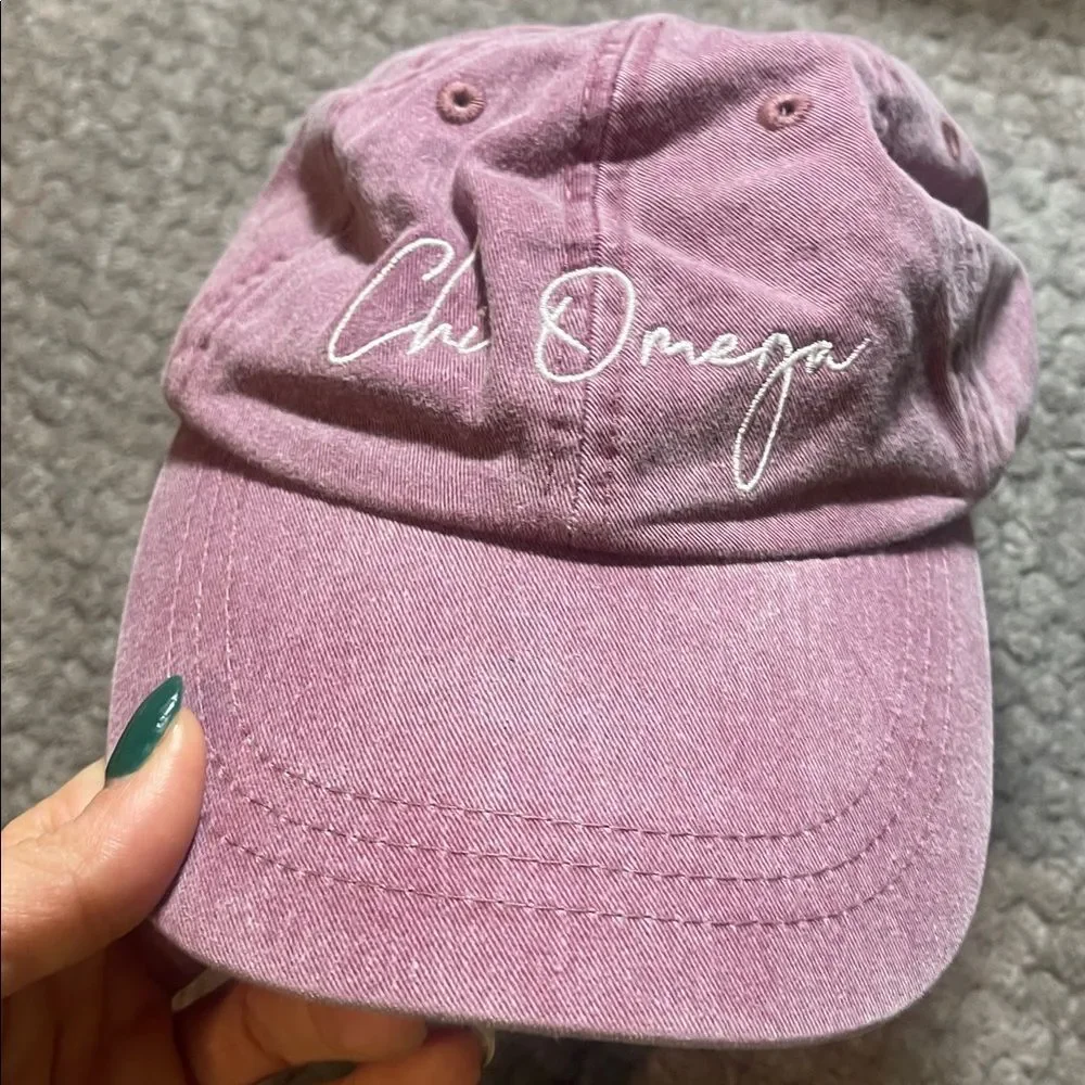 Adams Mauve Baseball Cap with Eiffel Tower Detail